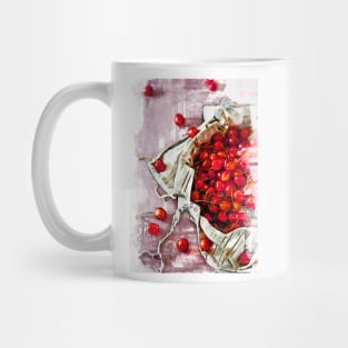 Juicy Red Cherries In A Bag - For Fruit Lovers. Mug